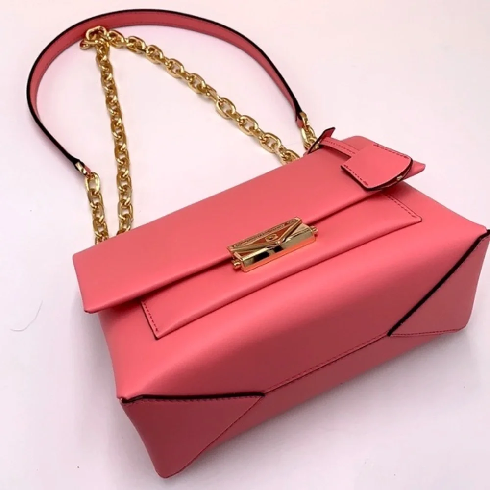 MICHAEL KORS Cece Medium Faux Leather PKT Shoulder Satchel Crossbody Bag NWT